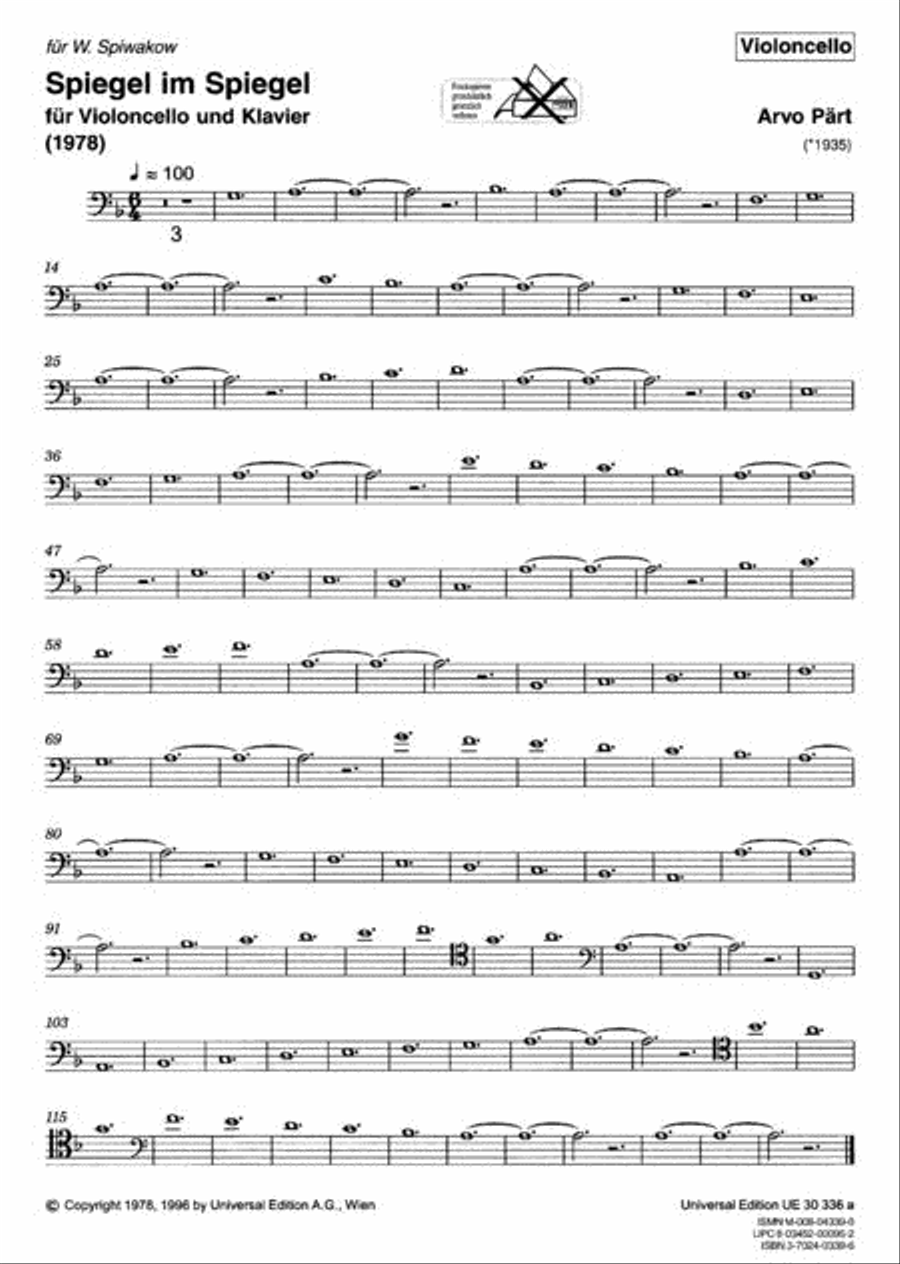 Spiegel im Spiegel Chamber Music scores gallery preview page 3