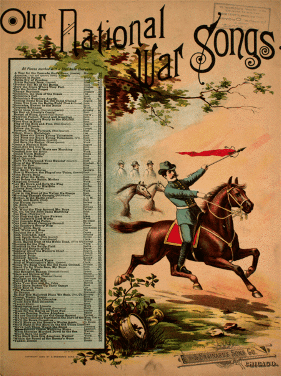 Our National War Songs. When Johnny Comes Marching Home Voice scores gallery preview page 1