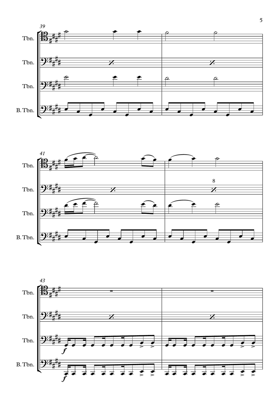 Moonlight Brass Quartet scores gallery preview page 5