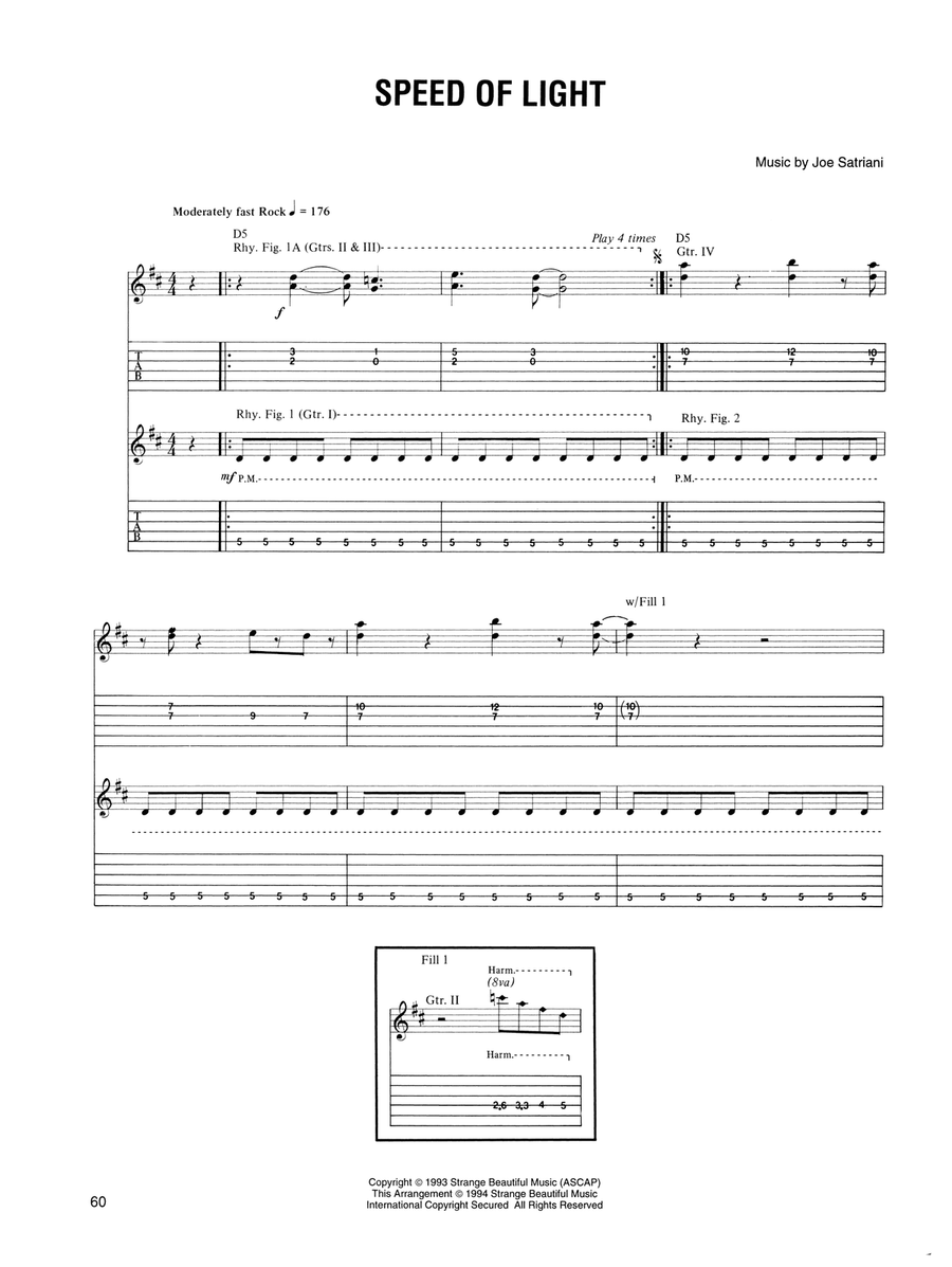 Speed Of Light Acoustic Guitar scores gallery preview page 1