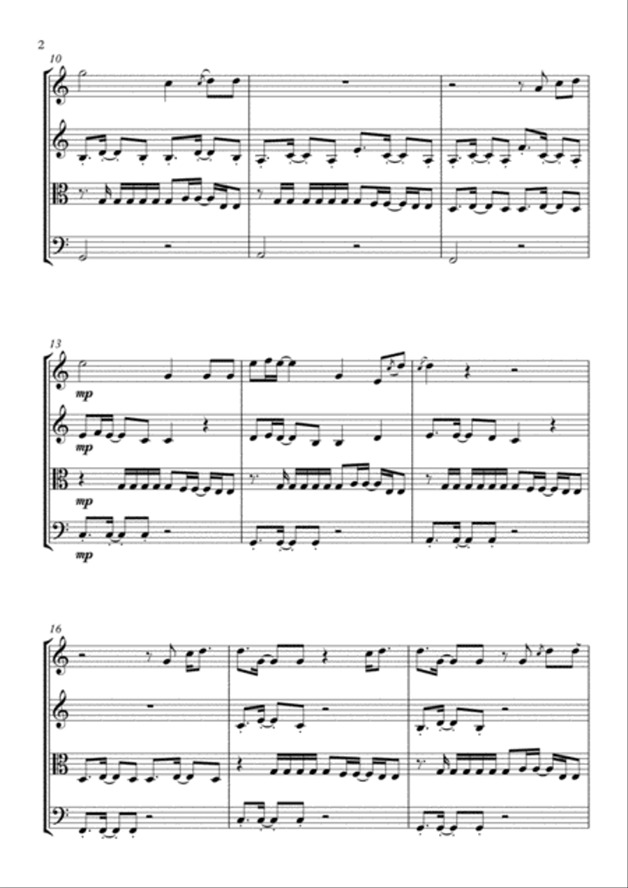 Girls Like You Girls Like You String Quartet scores gallery preview page 3