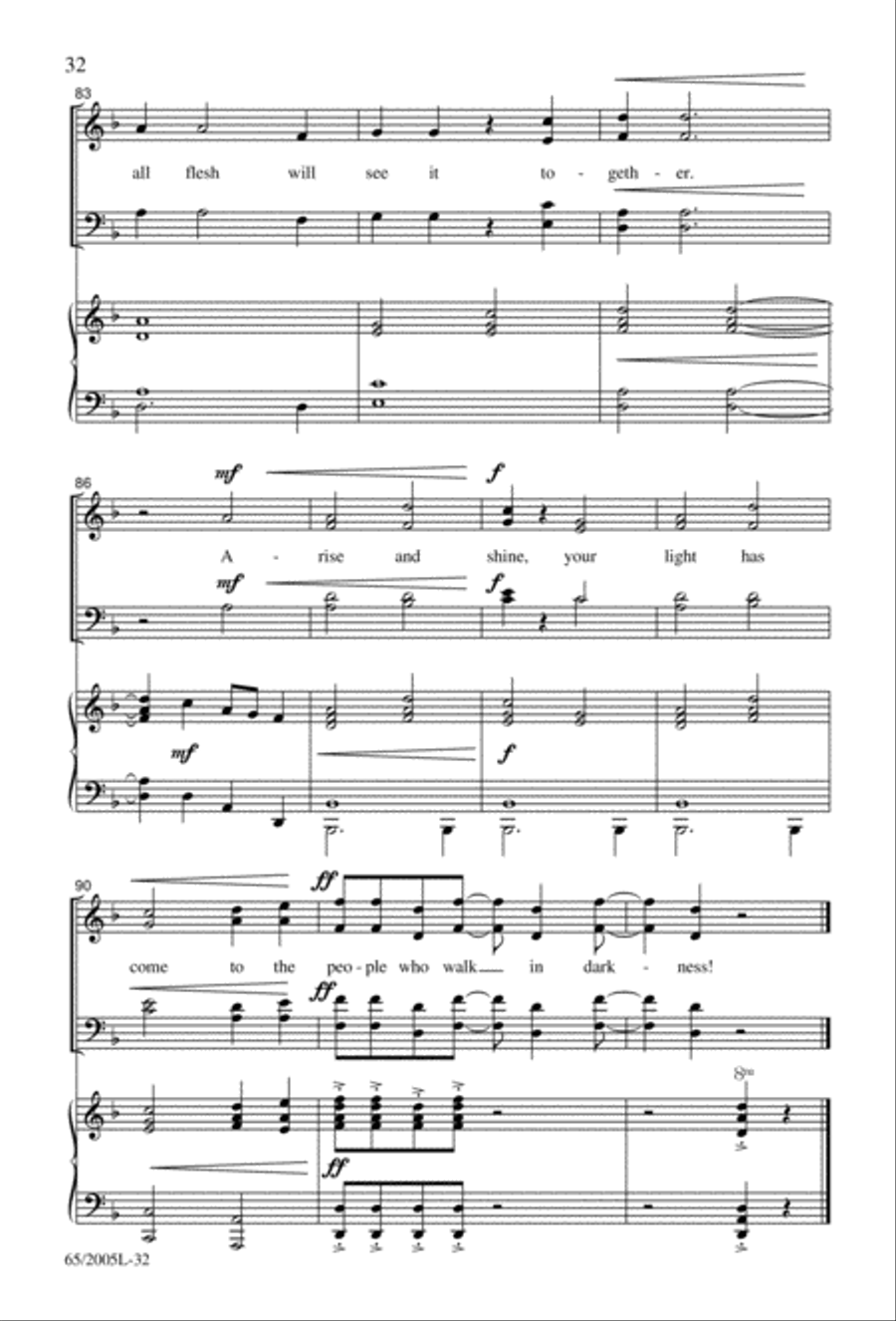 I Hear the Prophet Callin' 4-Part scores gallery preview page 33