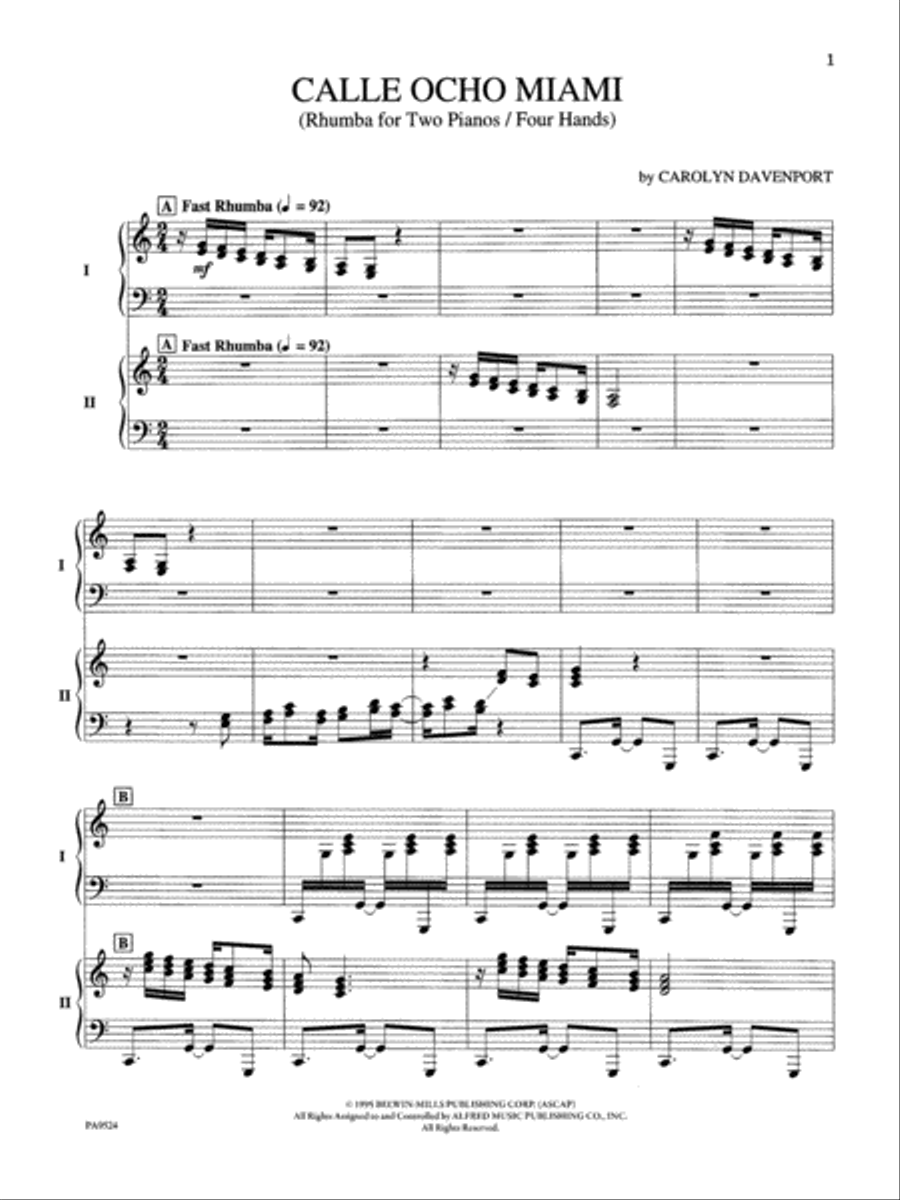 Calle Ocho Miami Piano Solo scores gallery preview page 2