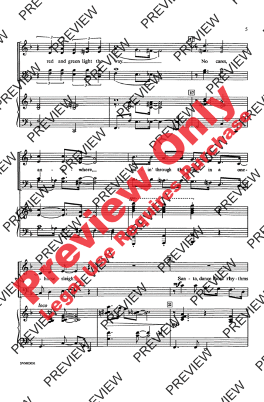 Jolly Jazzy Christmas A - SATB 4-Part scores gallery preview page 4