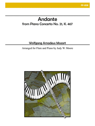 Book cover for Andante from Piano Concerto No. 21 for Flute and Piano