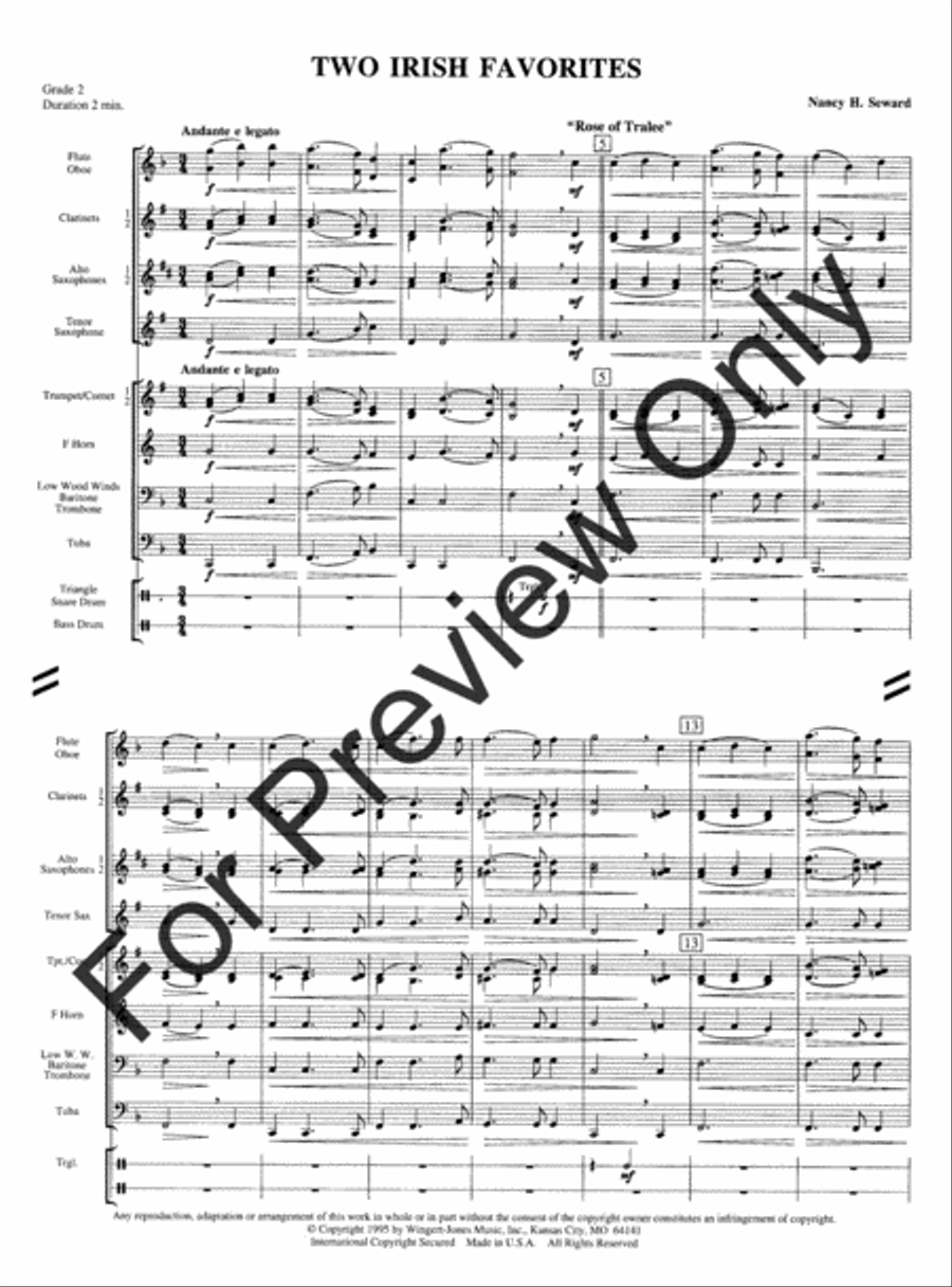 Two Irish Favorites Concert Band scores gallery preview page 4