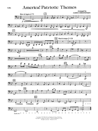 America! Patriotic Themes (as played at Disney World): Cello
