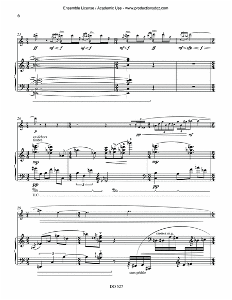Distance intime Flute Solo scores gallery preview page 6