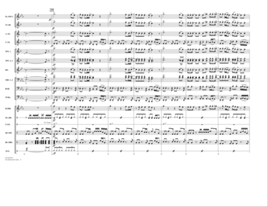 Fat Bottomed Girls - Conductor Score (Full Score) Marching Band scores gallery preview page 4