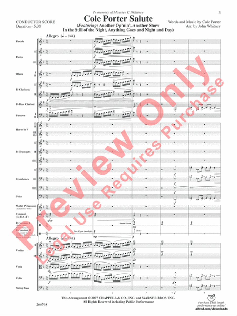 Cole Porter Salute Cole Porter Salute Full Orchestra scores gallery preview page 4
