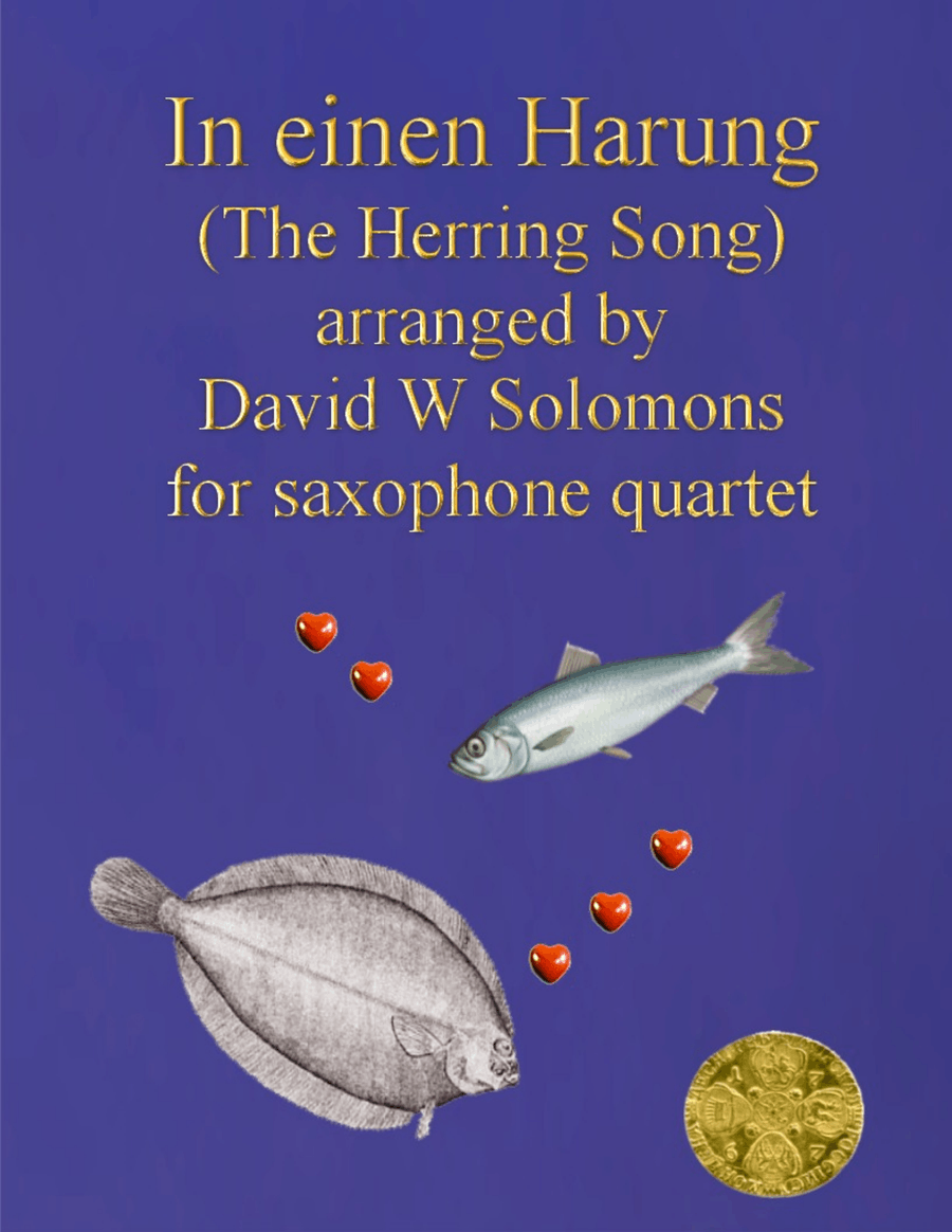 In einen Harung (a jolly folk song about a herring and a flounder) for saxophone quartet Saxophone Quartet scores gallery preview page 1