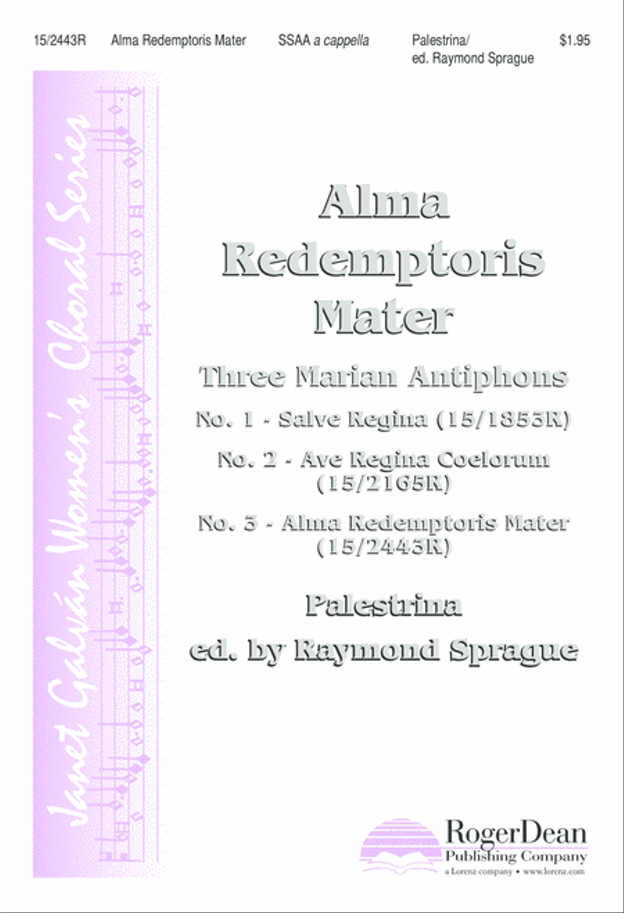 Book cover for Alma Redemptoris Mater