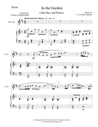IN THE GARDEN (Alto Sax/Piano and Sax Part)
