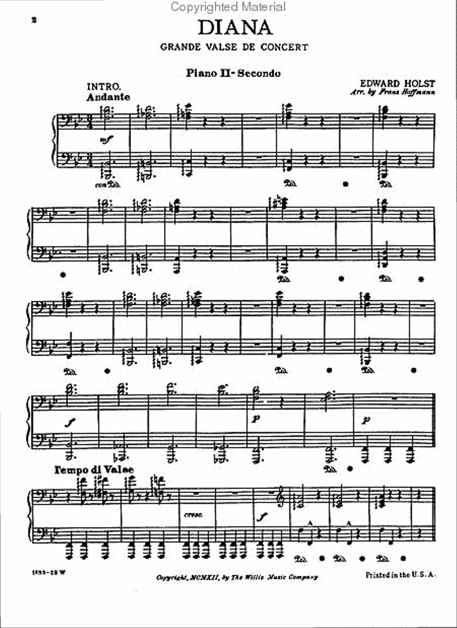 Diana Grande Valse de Concert Piano scores gallery preview page 4
