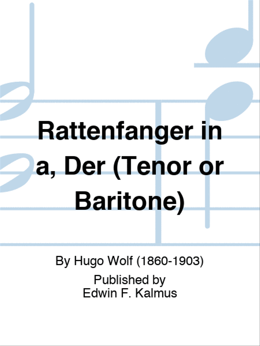 Rattenfanger in a, Der (Tenor or Baritone) Baritone Horn scores gallery preview page 1