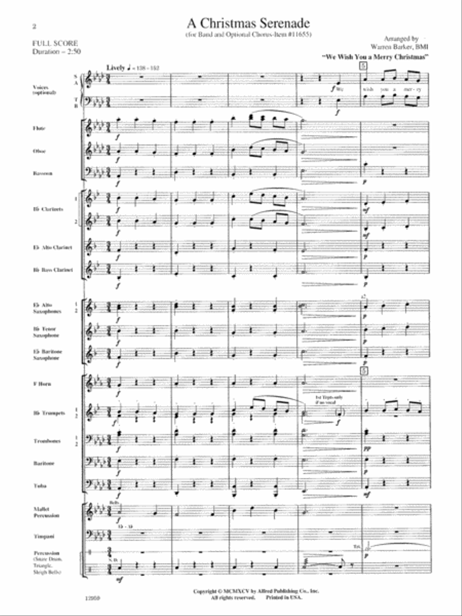 A Christmas Serenade (with optional chorus): Score Choir scores gallery preview page 2