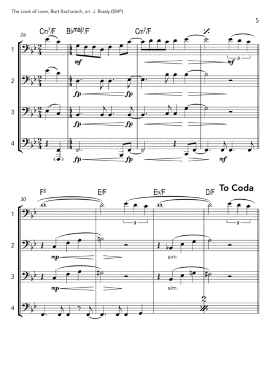 The Look Of Love Brass Ensemble scores gallery preview page 5
