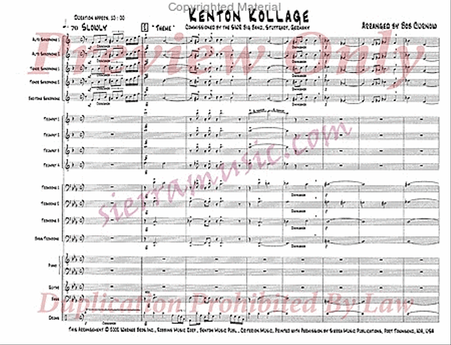 Kenton Kollage Big Band scores gallery preview page 2