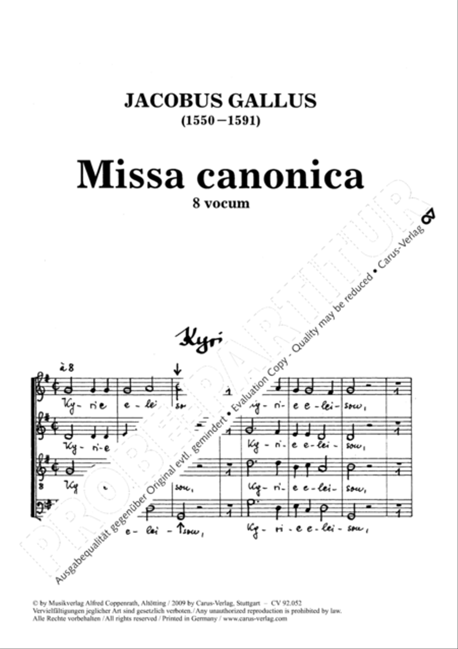 Missa canonica 4-Part scores gallery preview page 4