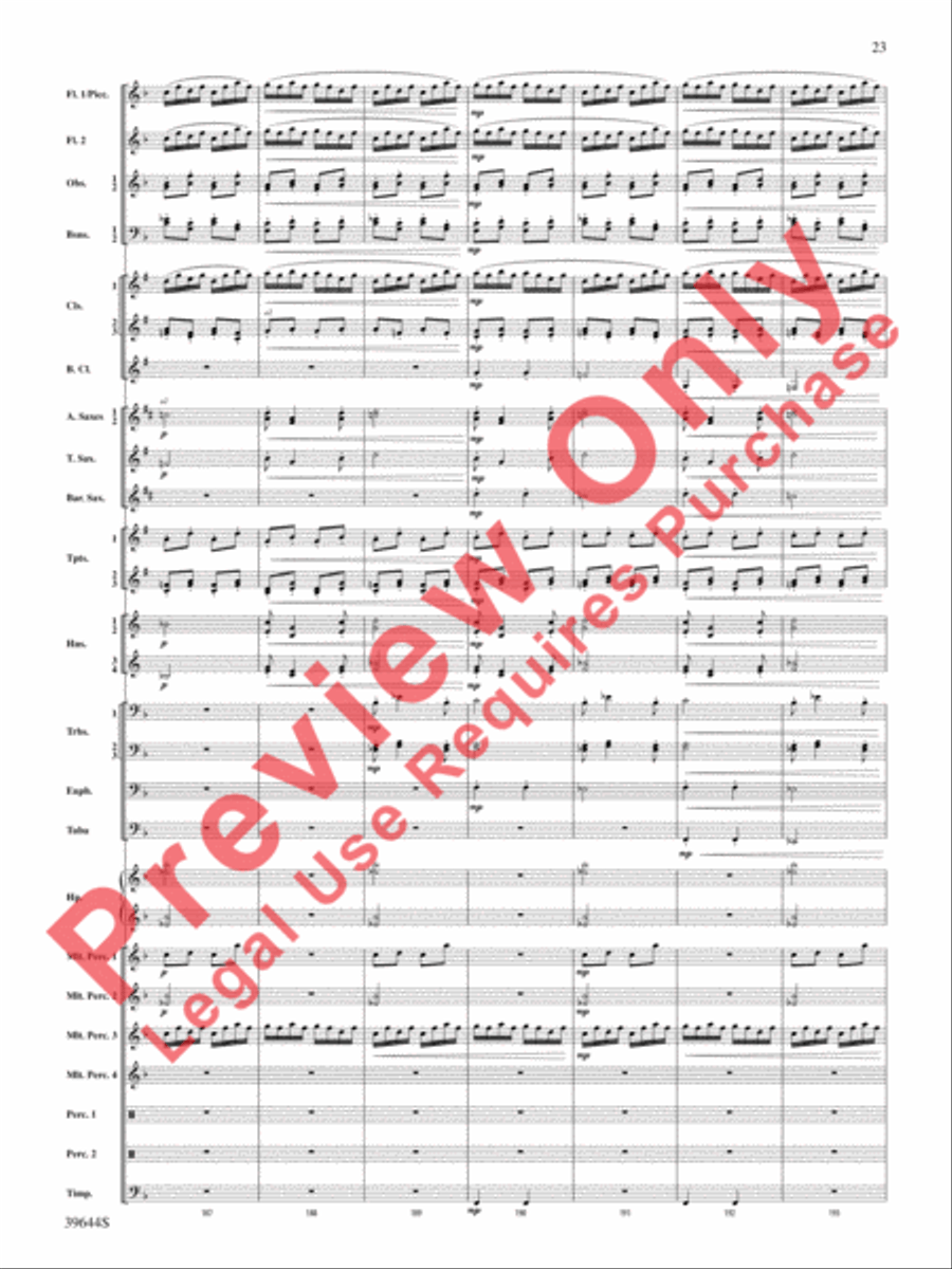 Laideronnette: Impératrice des Pagodes (from Ma mère l'oye) Concert Band scores gallery preview page 24