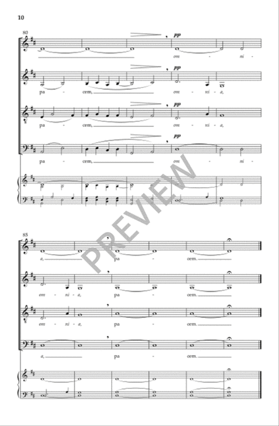 Dona Nobis Pacem - SATB divisi Divisi scores gallery preview page 11