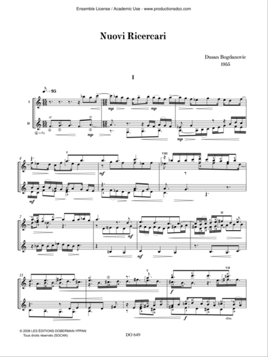 Nuovi Ricercari Nuovi Ricercari Classical Guitar scores gallery preview page 4