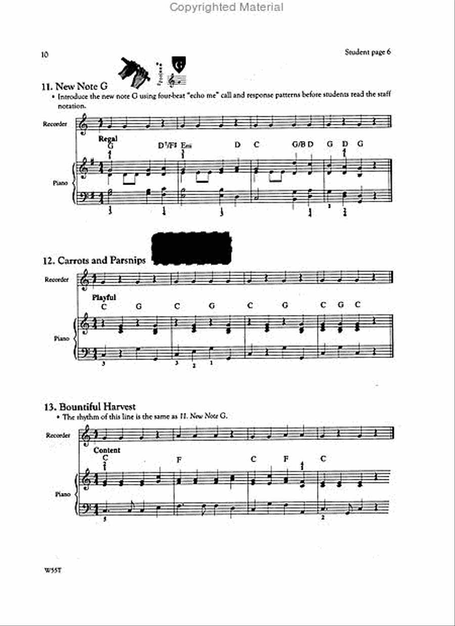 Recorder Apprentice - Teacher Edition Recorder scores gallery preview page 4