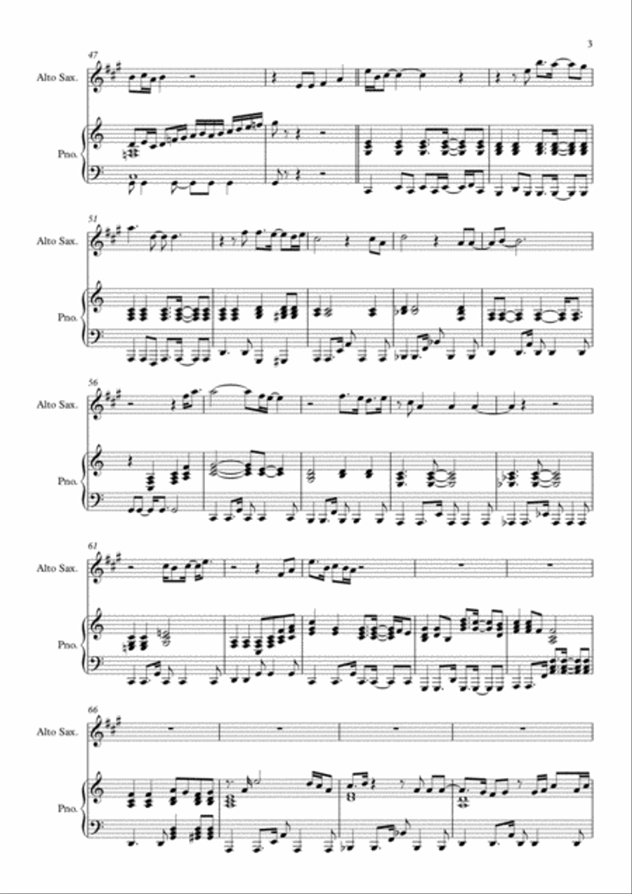 He Ain't Heavy, He's My Brother Alto Saxophone scores gallery preview page 3