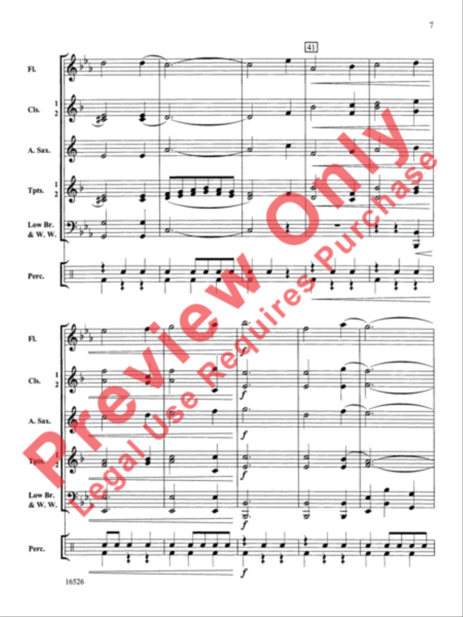 Theme from The Moldau Concert Band scores gallery preview page 8