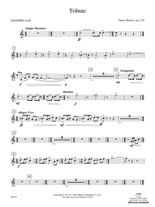 Tribute: (wp) 3rd Horn in E-flat
