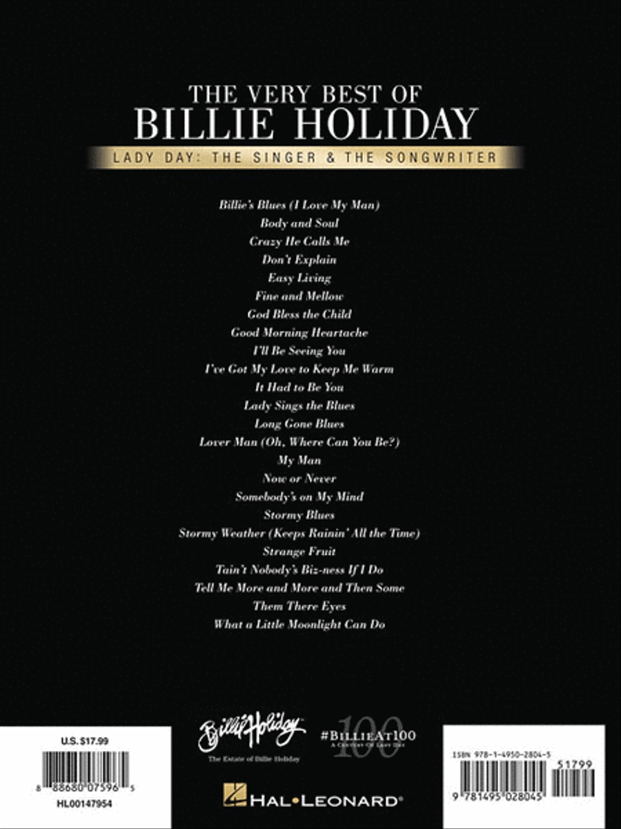 The Very Best of Billie Holiday Piano, Vocal, Guitar scores gallery preview page 2