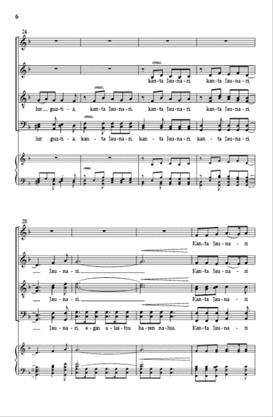Cantate Domino (SATB divisi) Divisi scores gallery preview page 5
