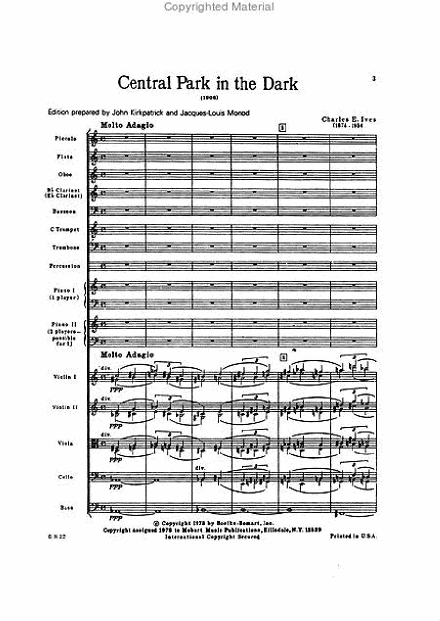Central Park in the Dark Study Score scores gallery preview page 2