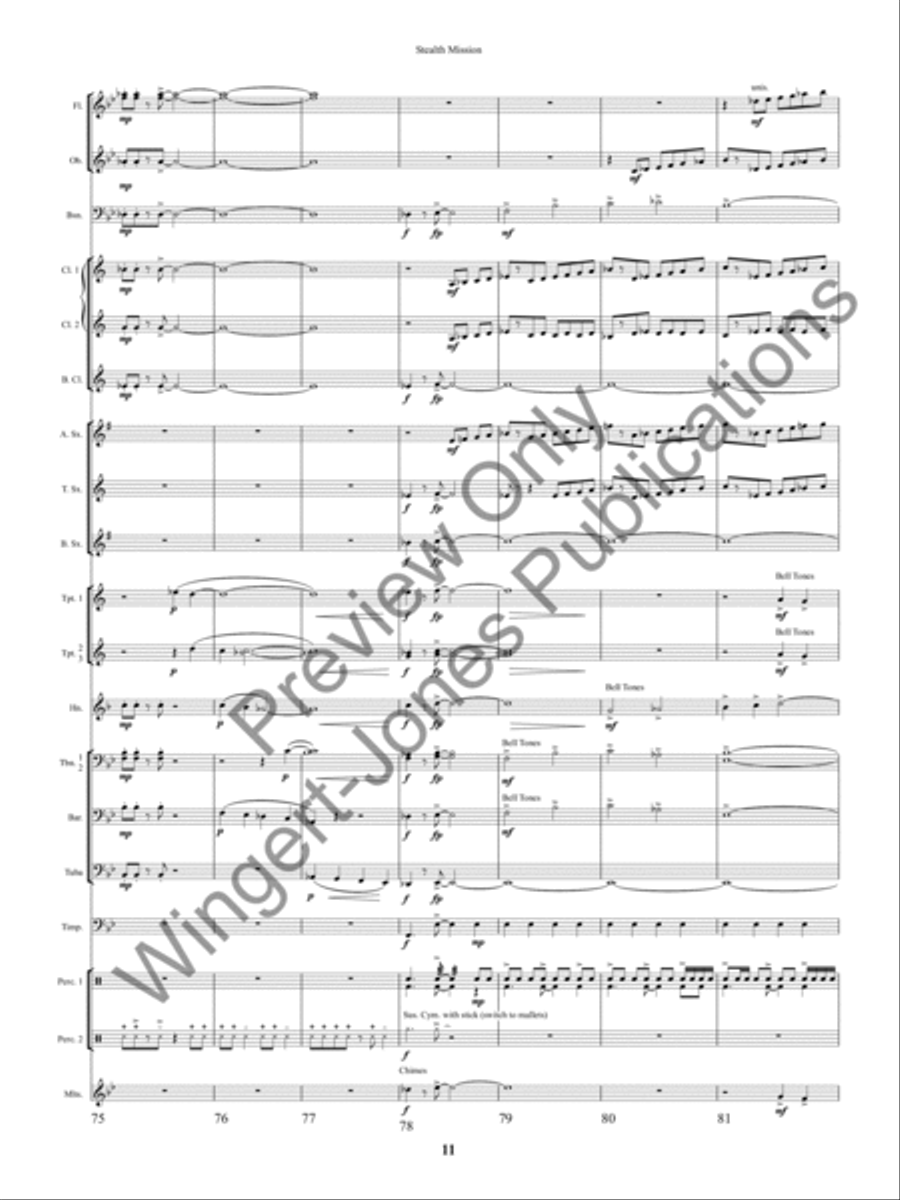 Stealth Mission Concert Band scores gallery preview page 14