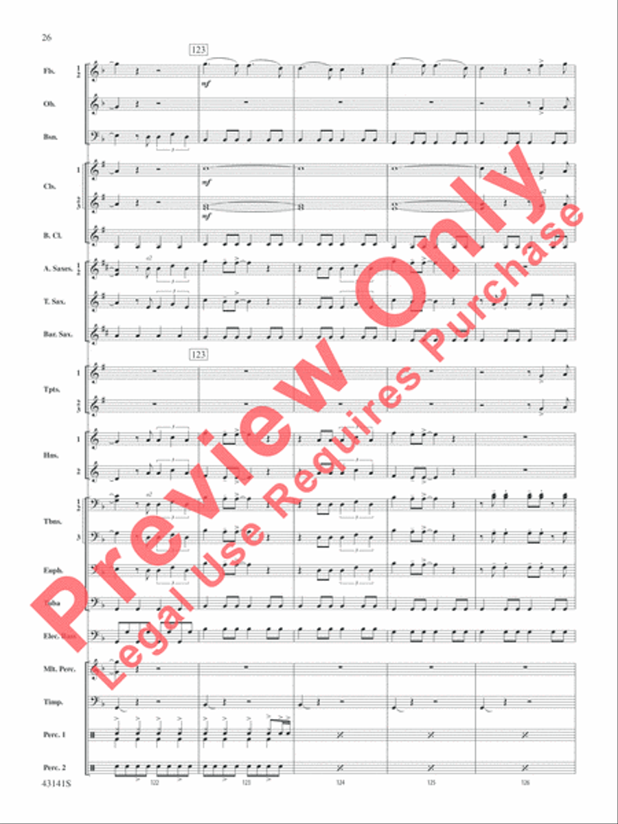 Bruno Mars Greatest Hits Concert Band scores gallery preview page 27