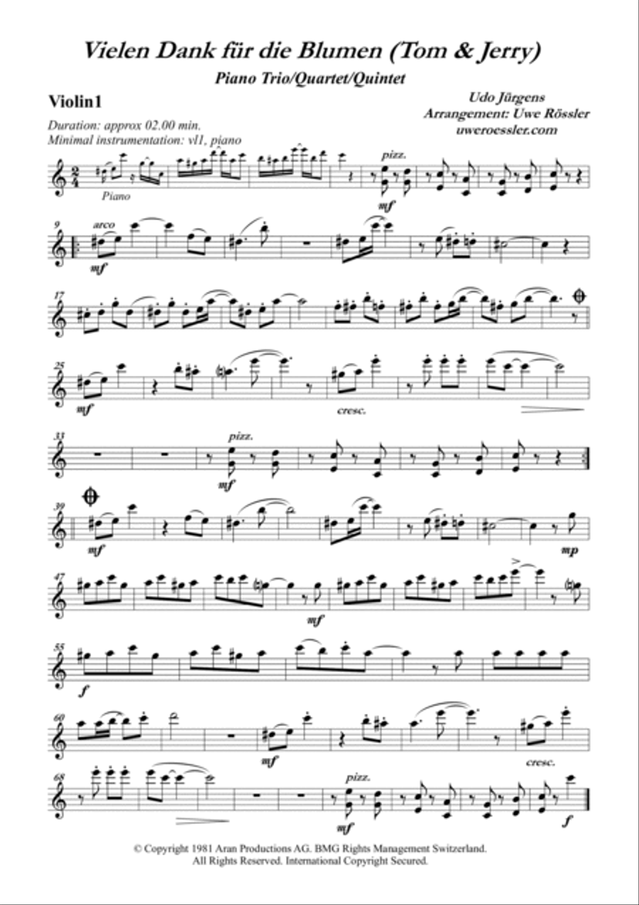 Vielen Dank Fur Die Blumen Piano Trio scores gallery preview page 4