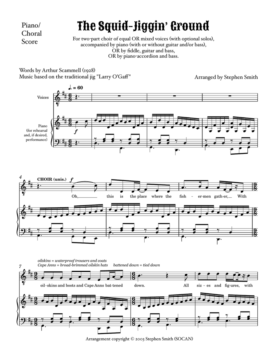 The Squid-Jiggin' Ground The Squid-Jiggin' Ground 2-Part scores gallery preview page 1