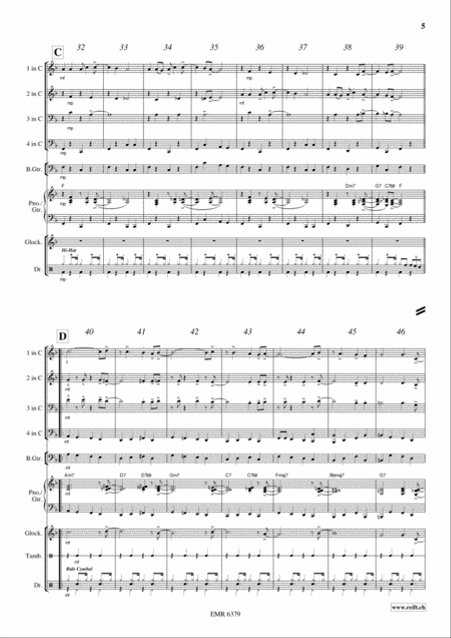 Christmas Glory Brass Ensemble scores gallery preview page 6