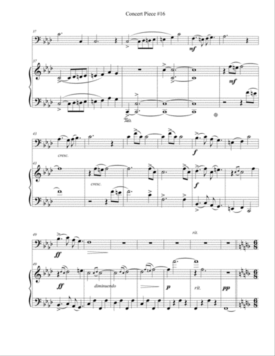 Concert Piece #16 Relentless – Wistful – Impish Trombone Solo scores gallery preview page 6