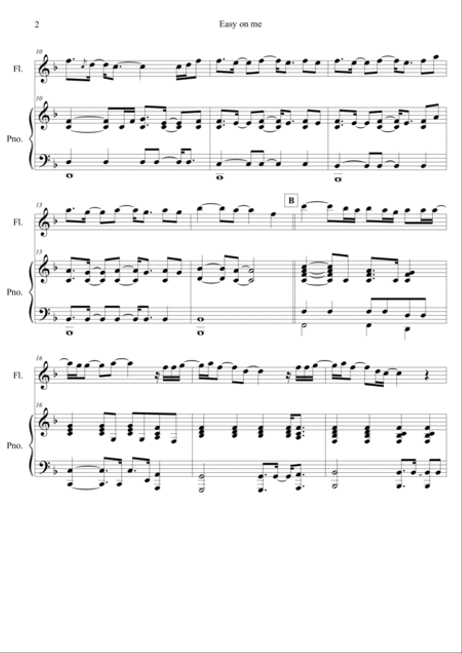 Easy On Me Flute Solo scores gallery preview page 3