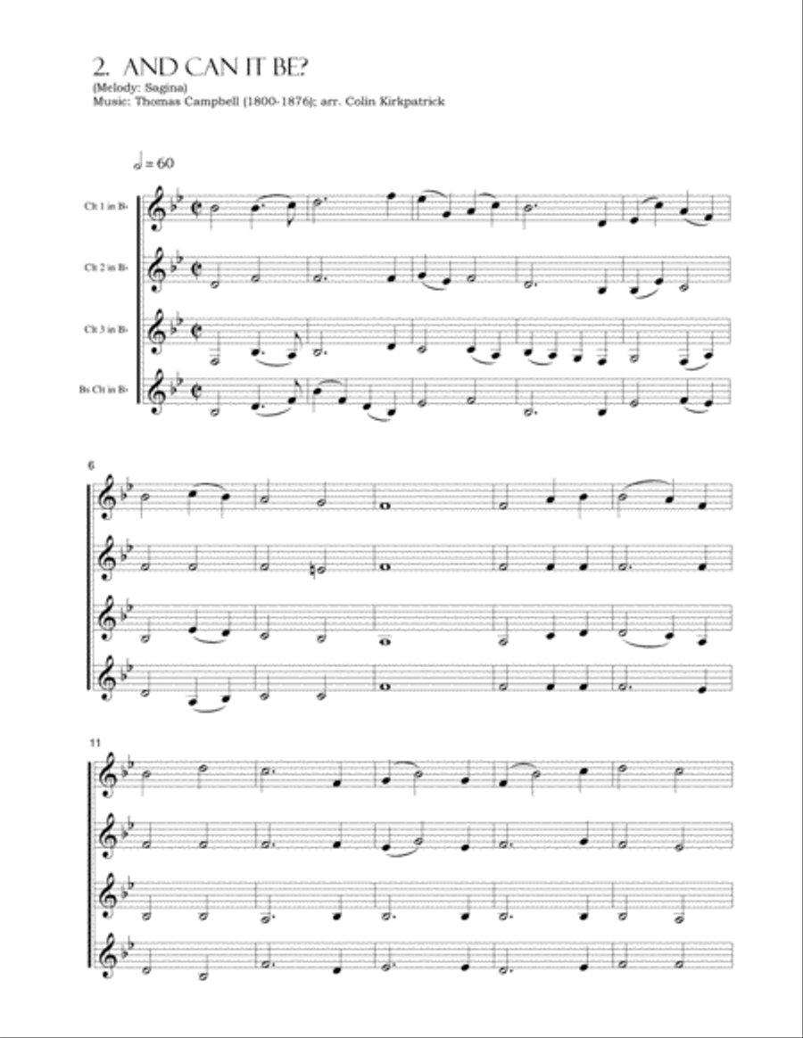 Your Favourite Easter Hymns for Clarinet Choir Woodwind Quartet scores gallery preview page 4