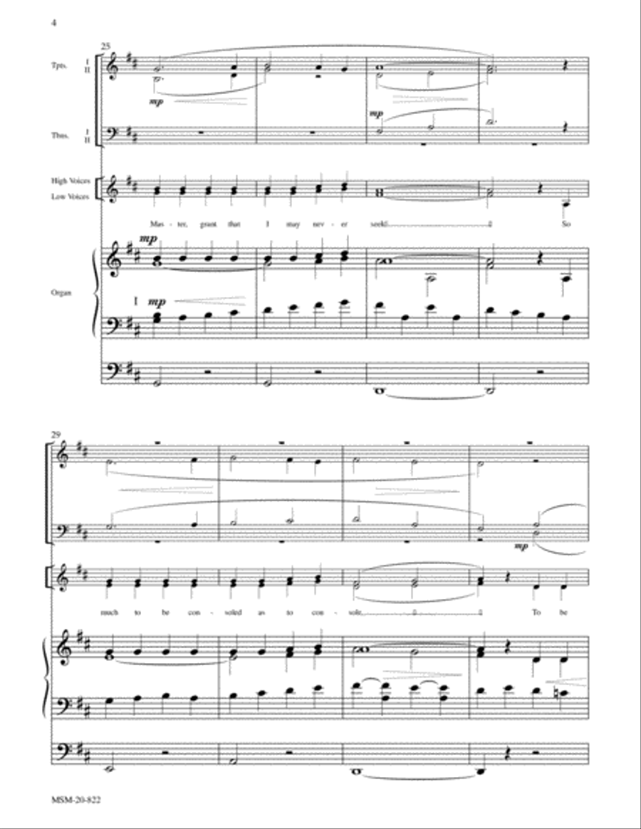 Make Me a Channel of Your Peace (Prayer of St. Francis) Choir scores gallery preview page 3