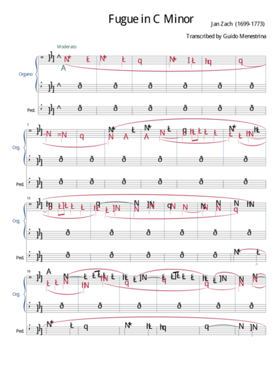 Jan Zach - Fugue in C Minor image number null