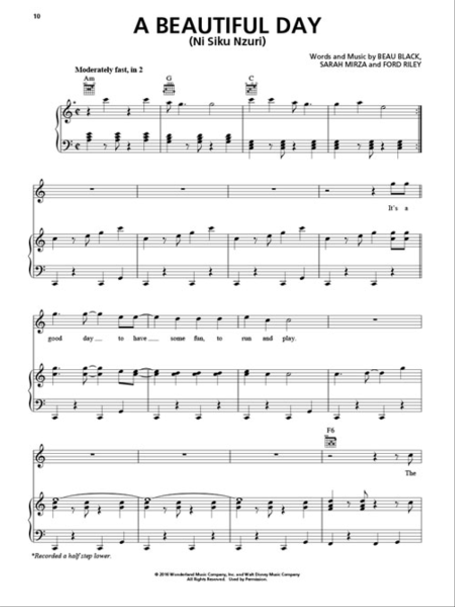 The Lion Guard Piano, Vocal, Guitar scores gallery preview page 4