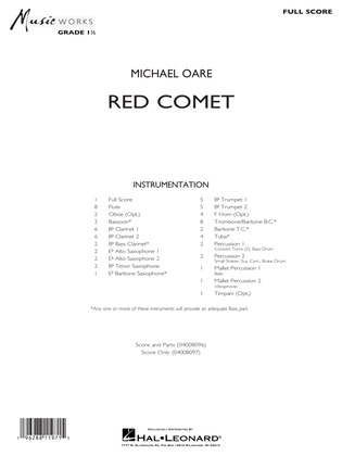 Book cover for Red Comet - Conductor Score (Full Score)