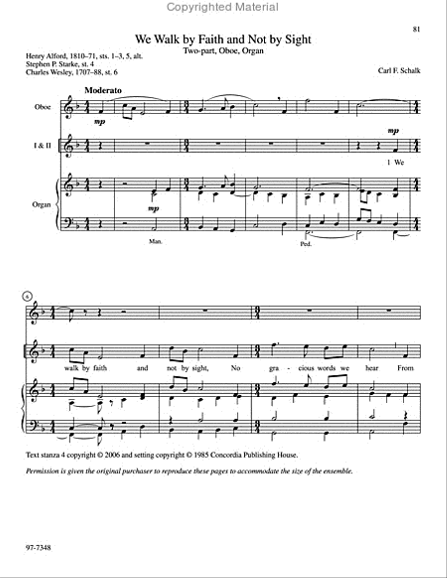 Alleluia to Jesus: The Choral Music of Carl F. Schalk 4-Part scores gallery preview page 19