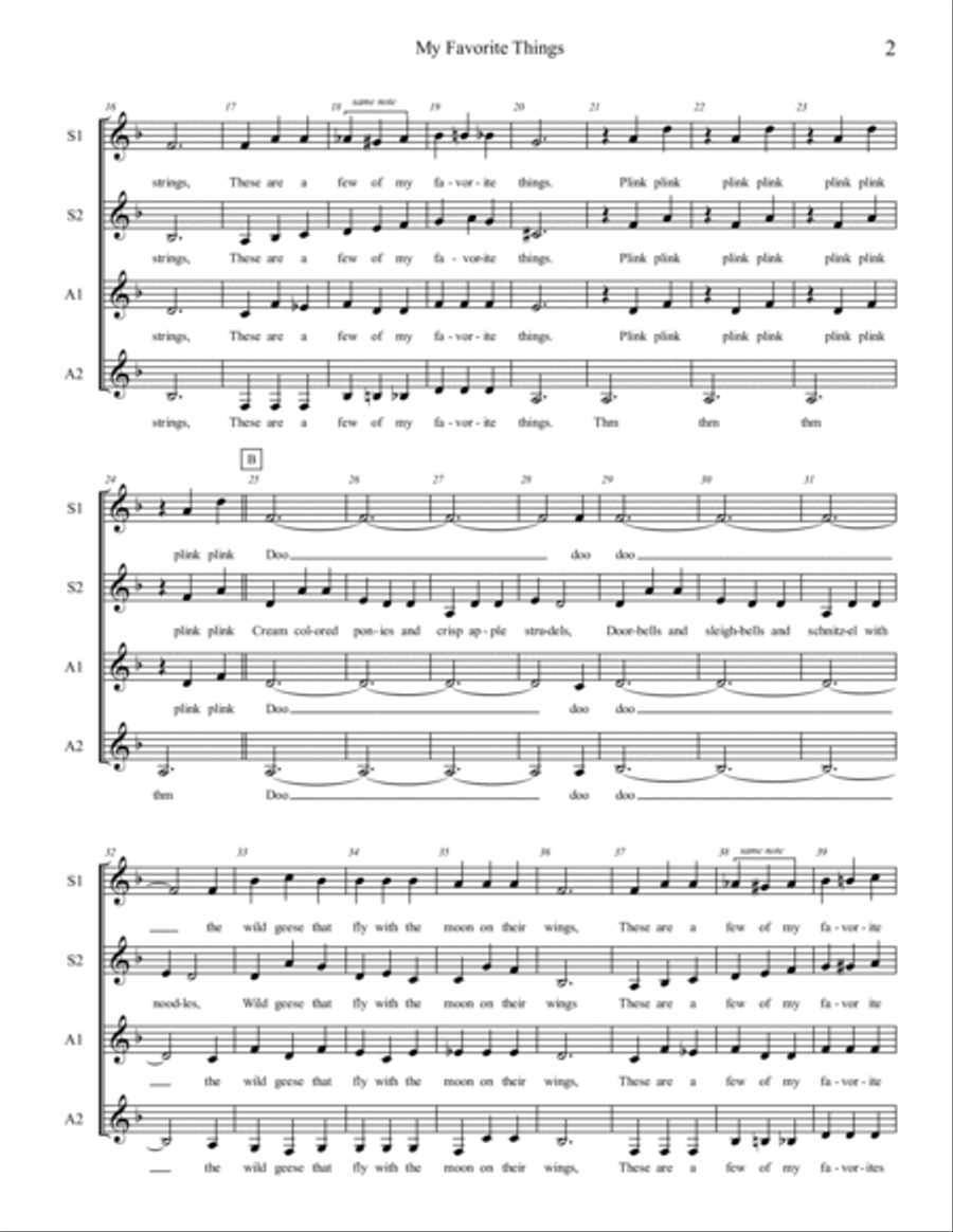 My Favorite Things SSAA scores gallery preview page 2