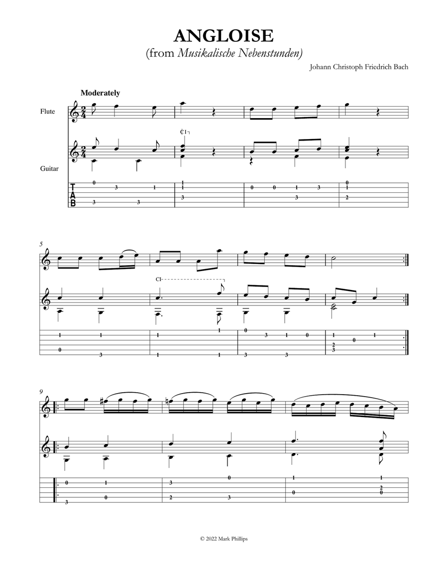 Angloise (from Musikalische Nebenstunden)