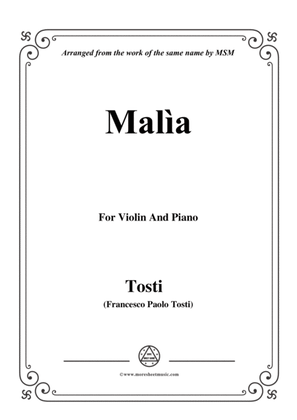 Tosti-Malìa,for Violin and Piano