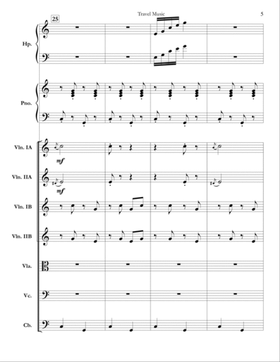 Travel Music Chamber Orchestra scores gallery preview page 5